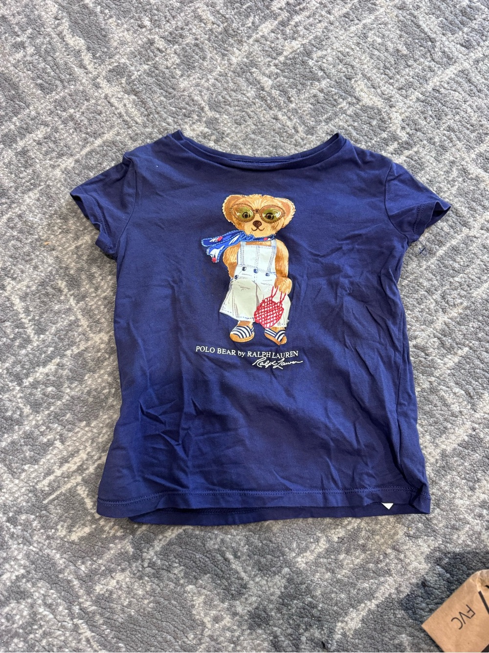 Polo by Ralph Lauren Navy Polo Bear Short Sleeve Tee - Kids